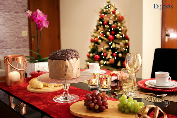 mesa de natal decoração natalina