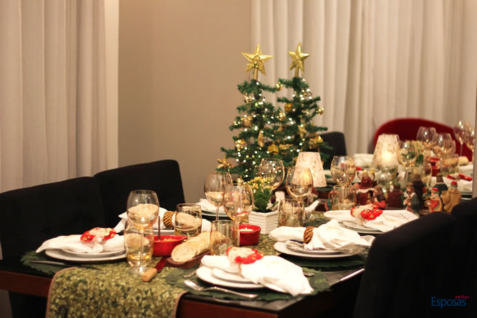 mesa de natal decorada 2015