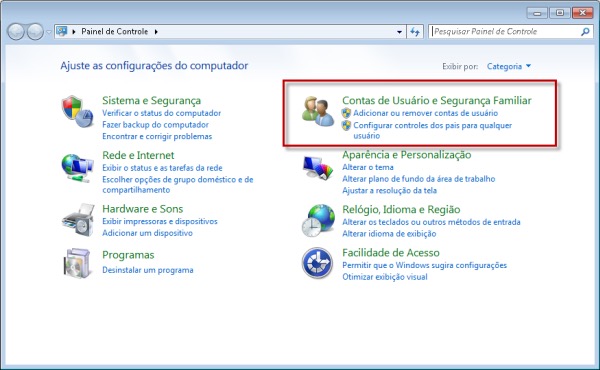 Segurança Online - Controle dos Pais Windows - Controle Parental no Windows 7