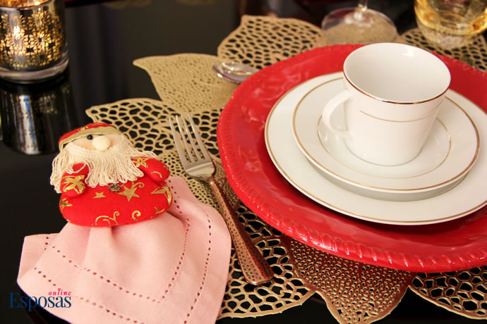mesa de natal decoração natalina rosa