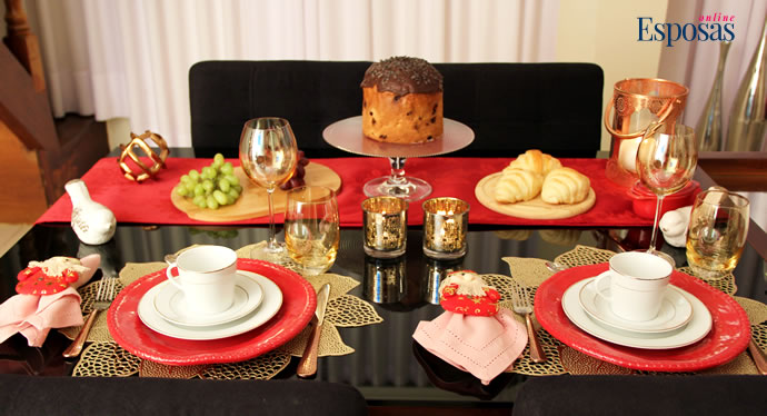 mesa de natal decoração natalina mesa simples
